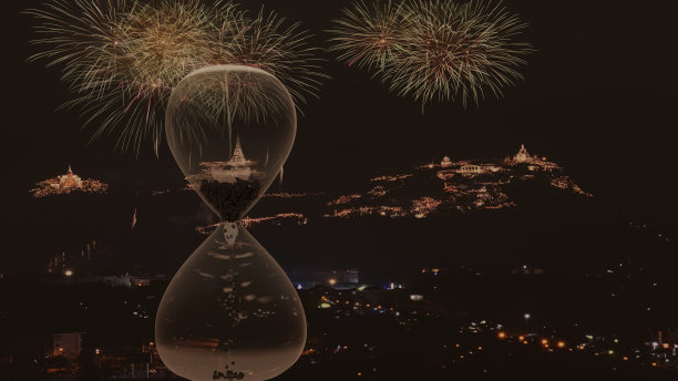 沙漏的烟花图片下载