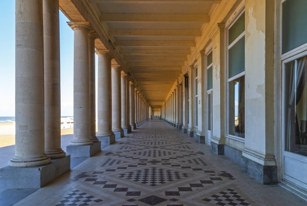 比利时奥斯坦德海滨长廊图片下载