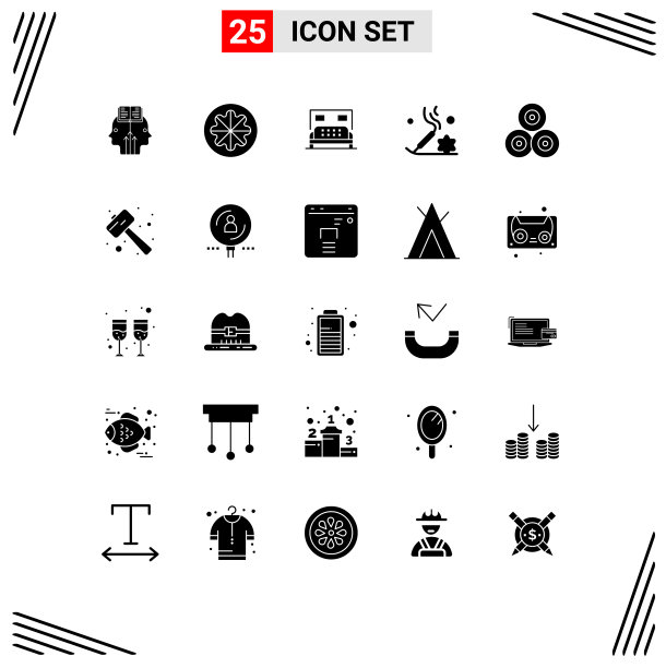 移动界面立体字形设置25个象形文字图片下载