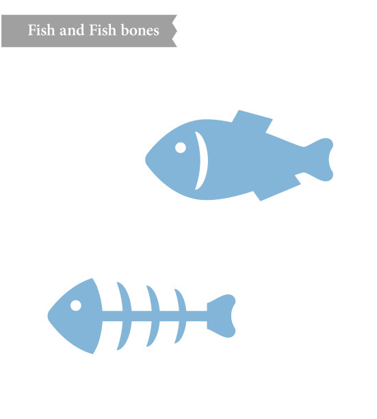 鱼的图标矢量插图图片下载