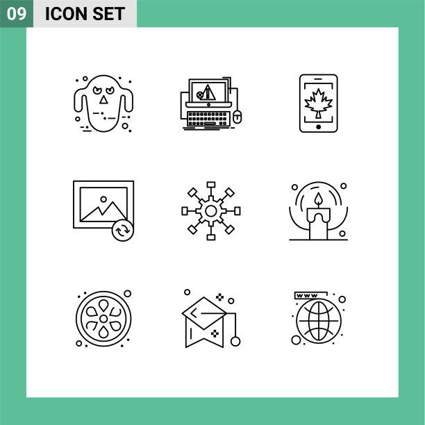 9 .适用于网页和手机的通用大纲图片下载