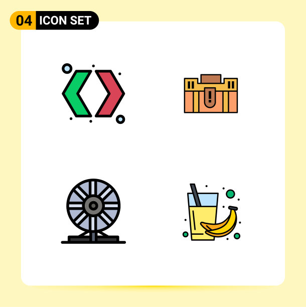 股票图标包4行符号和符号图片下载