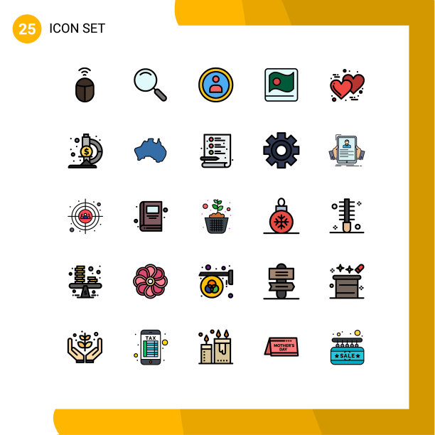 可编辑线包25简单填充线平图片下载