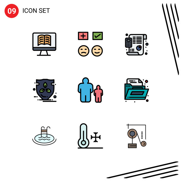 现代集9填充线平色象形文字图片下载