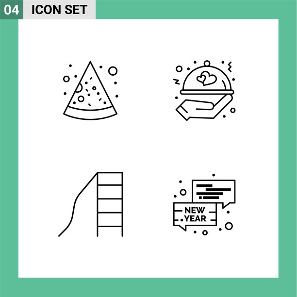 象形图设置4个简单的填充线平色图片下载