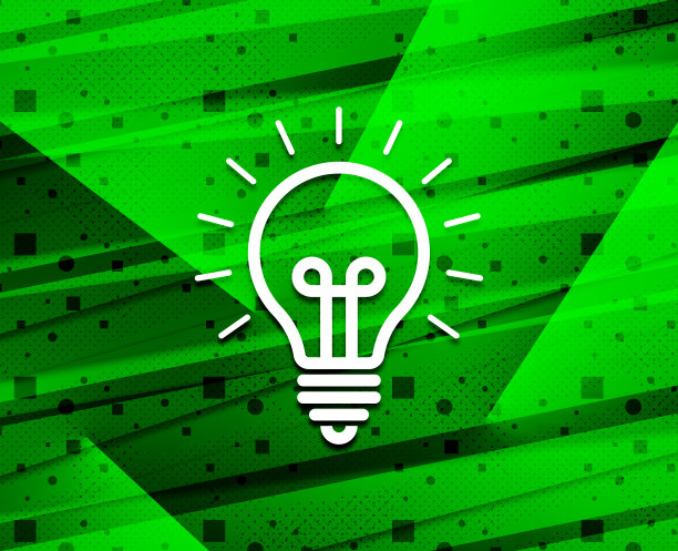 灯泡图标自然圆滑的线条抽象背景插图图片下载