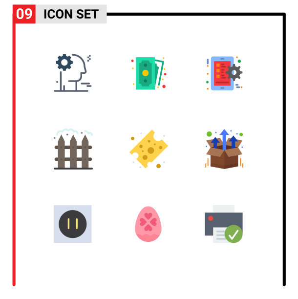 象形图设置9个简单的平色块图片下载