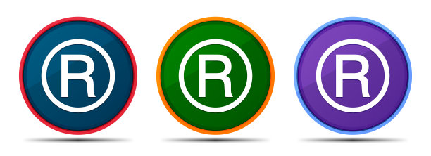 注册符号图标丝滑智能平面圆形按钮设置插图图片下载