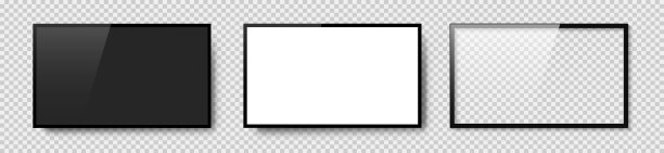 现实电视屏幕的背景。电视，现代空白屏幕液晶，led图片下载