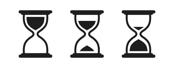 沙漏图标矢量图图片下载