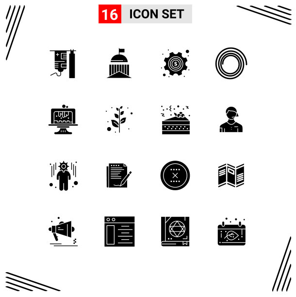 16 .用户界面实心字形包现代图片下载