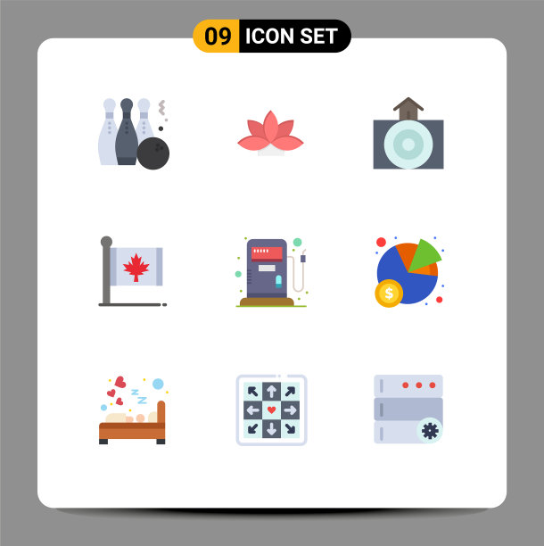 9 .平面色彩概念的网站，移动和应用程序图片下载