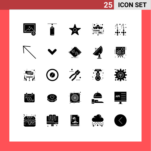 现代设置了25个立体象形文字和符号等图片下载