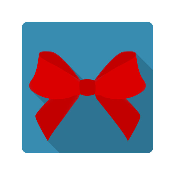 扁平图标红色蝴蝶结图片下载