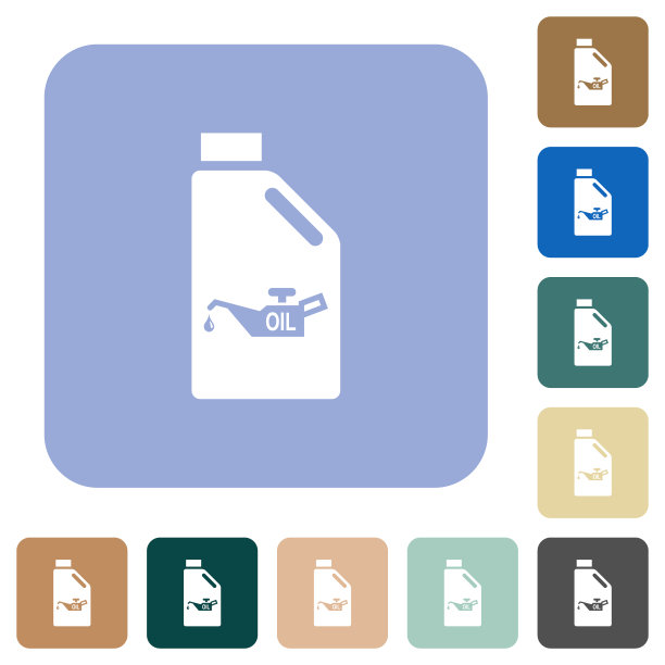 油罐与加油器圆形方形扁平图标图片下载