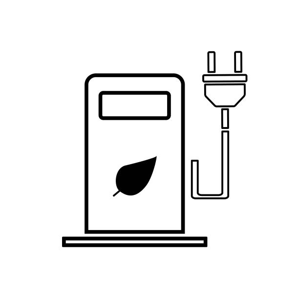 电动汽车充电图标，平面矢量。图片下载