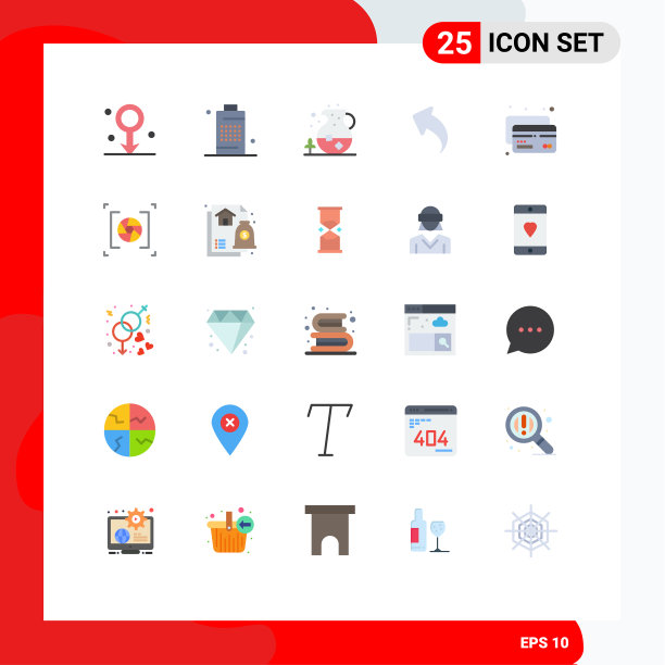 设置25个现代的UI图标符号图片下载