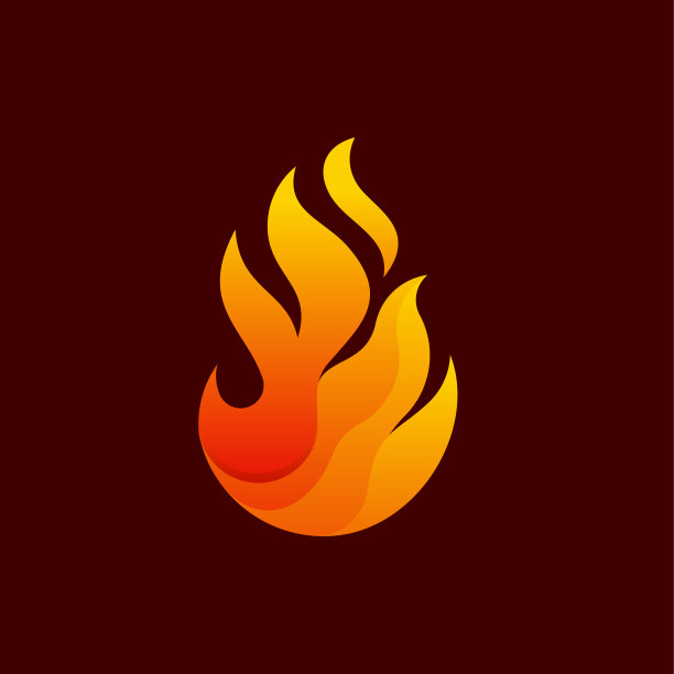 现代火火焰标志设计，标志性的火标志模板，标志符号图标图片下载