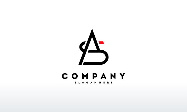 AS或SA字母设计矢量与黑色设计模板矢量图片下载