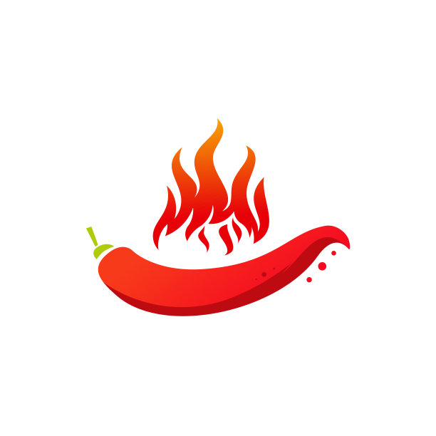火辣椒标志设计概念矢量，辣椒标志设计模板图片下载