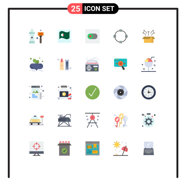 25个创意图标的现代符号和符号图片下载