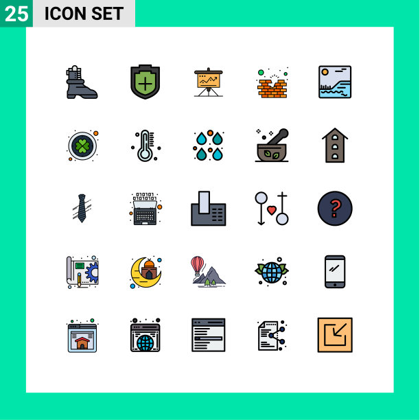 可编辑线包25简单填充线平图片下载