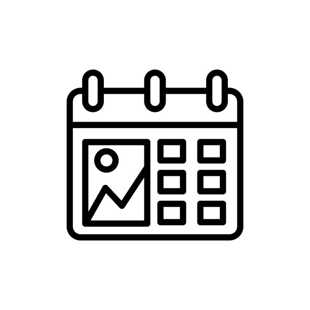 日历图片图标：UI和UX的简单线性矢量万年历元素，适用于网站或移动应用图片下载