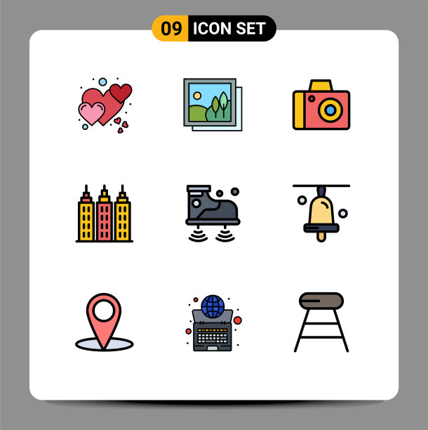 用户界面包9基本填充线平图片下载