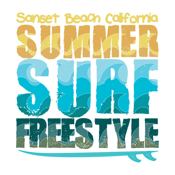 在加州马里布冲浪t恤上写着图片下载