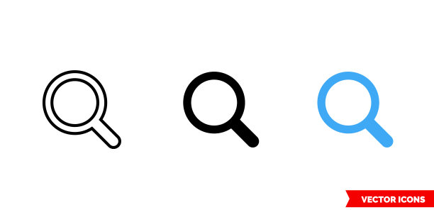 找到3种类型的图标颜色，黑白，轮廓。孤立向量符号符号图片下载