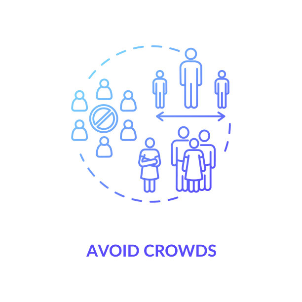 避免人群概念图标图片下载