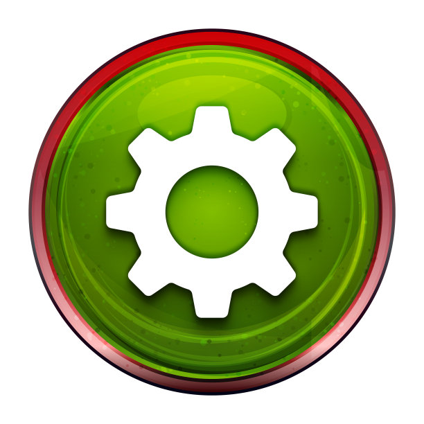 设置图标新鲜绿色圆形按钮插图图片下载