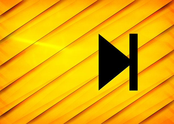 下一个轨道图标对角线木图案黄色背景插图图片下载