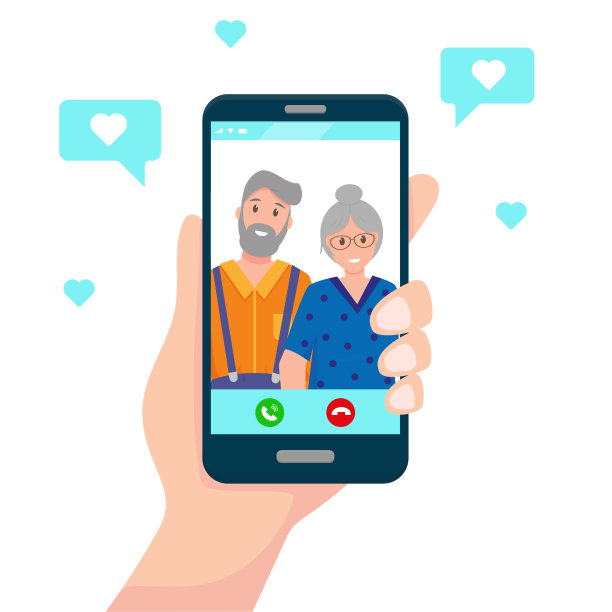 与父母或祖父母沟通。图片下载