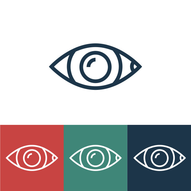 带眼睛的线性矢量图标图片下载