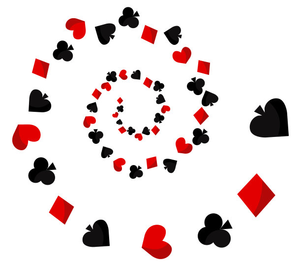 螺旋从打牌花色。图片下载