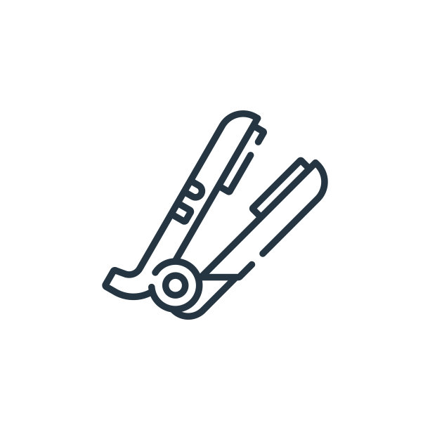 头发直发矢量图标孤立在白色背景。轮廓，细线直发图标，用于网站设计和手机，应用程序开发。细线直发器轮廓图标矢量。图片下载