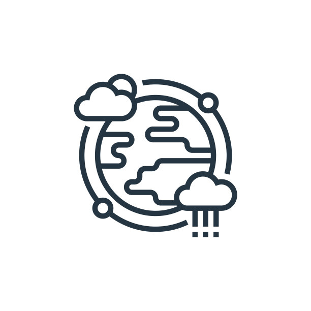 大气矢量图标孤立在白色背景。轮廓，细线大气图标用于网站设计和移动，应用程序开发。细线大气轮廓图标矢量插图。图片下载