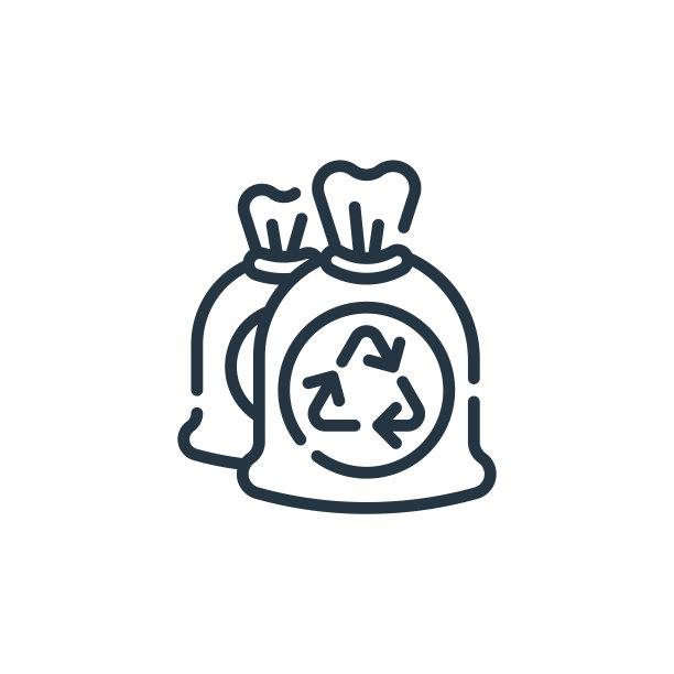 垃圾袋矢量图标孤立的白色背景。提纲、细线垃圾袋图标用于网站设计和手机、应用程序开发。细线垃圾袋轮廓图标矢量插图。图片下载