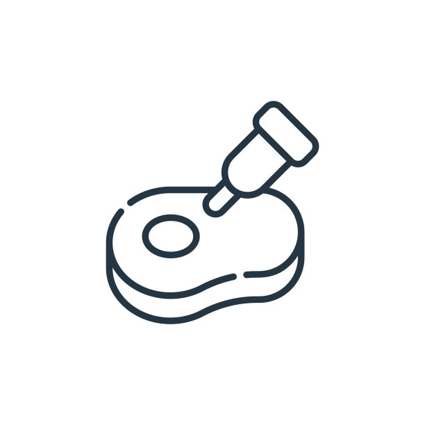 肉矢量图标孤立在白色背景。Outline, thin line meat图标，用于网站设计和移动，应用程序开发。细线肉轮廓图标矢量插图。图片下载