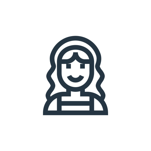 女人矢量图标孤立在白色背景。轮廓，细线女人图标为网站设计和移动，应用程序开发。细线女人轮廓图标矢量插图。图片下载