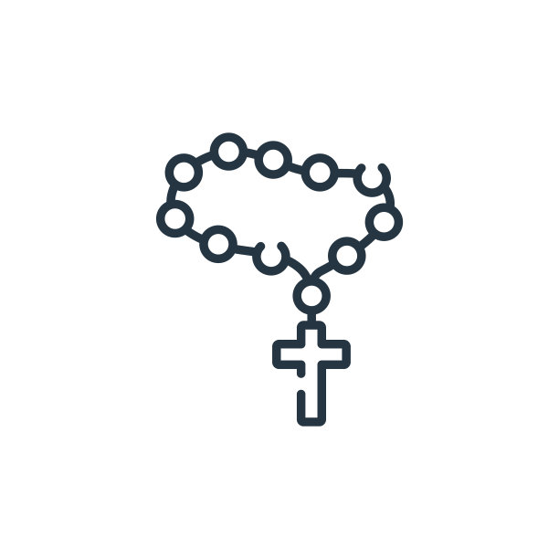 念珠矢量图标孤立在白色的背景。轮廓，细线念珠图标为网站设计和移动，应用程序开发。细线念珠轮廓图标矢量插图。图片下载