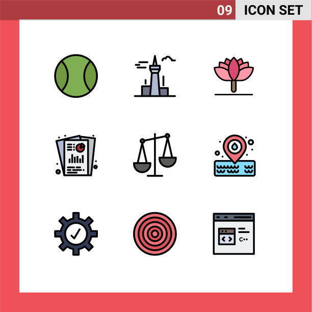 股票图标包9行符号和符号图片下载