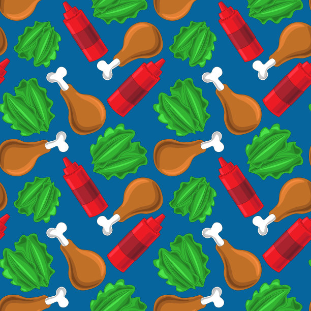 搭配炸鸡、沙拉和番茄酱，口感完美图片下载