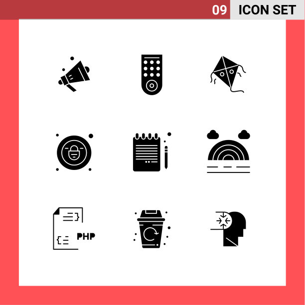 9 .通用立体符号符号彩虹图片下载