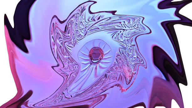 以蓝色和洋红色为背景的抽象发光图案。未来的曲线。的概念。图片下载