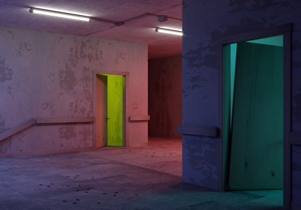 末日后秘密实验室的走廊图片下载