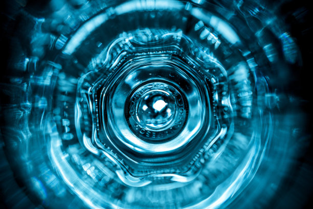 圆形内饰海彩玻璃，俯视图。图片下载