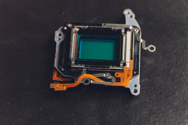 矩阵从单反相机在黑暗的背景，微距摄影。图片下载