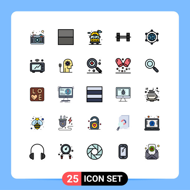 通用图标符号组25现代填充图片下载